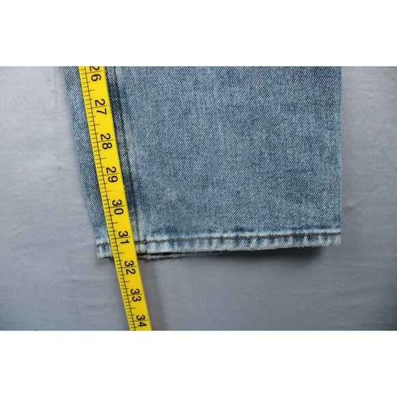 Playboy By PacSun Light Blue Jeans Medium Wash Back Slash 90’s Size 24 - Picture 5 of 16